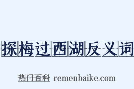 探梅过西湖反义词是什么意思的图片